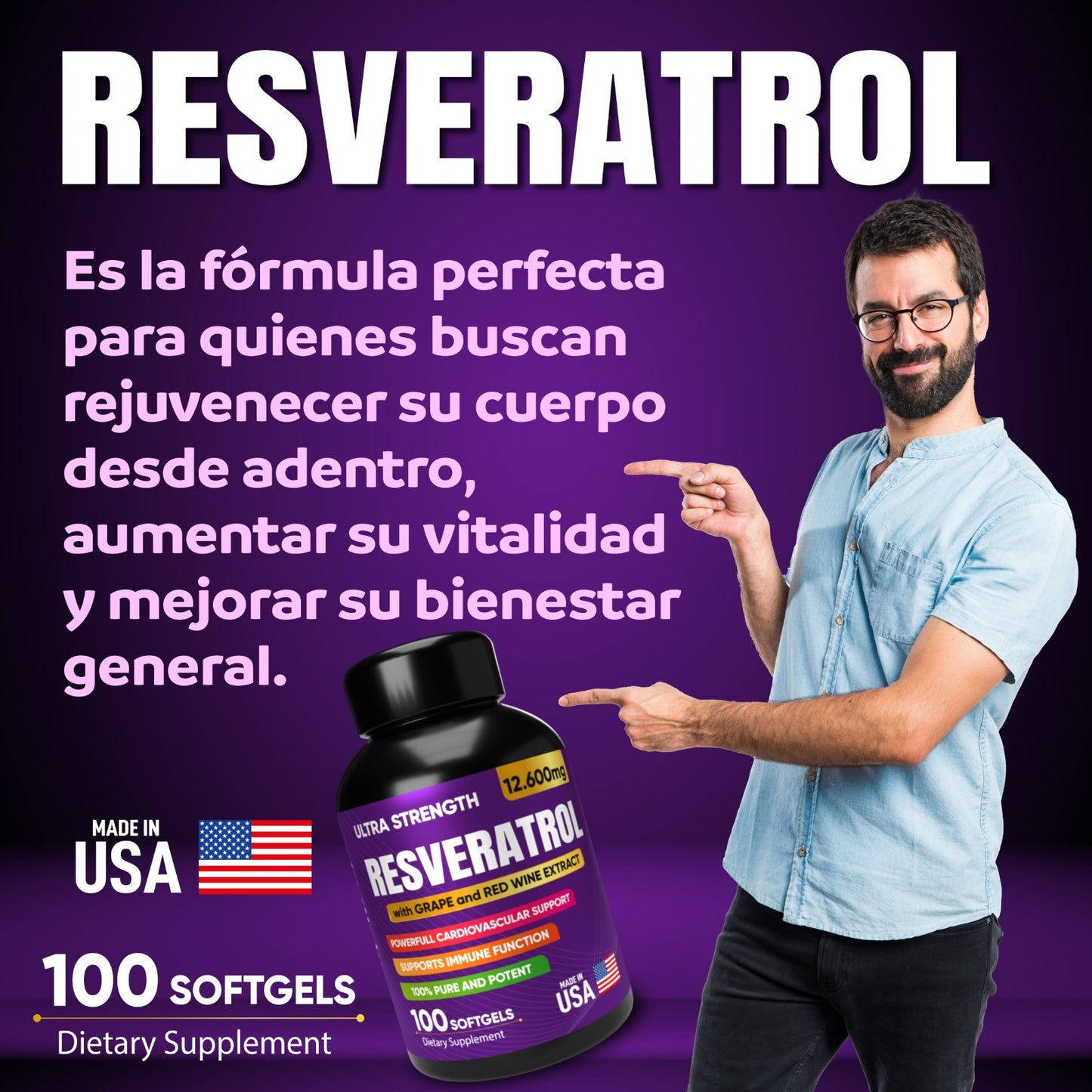 RESVERATROL AMERICANO PURO X 3